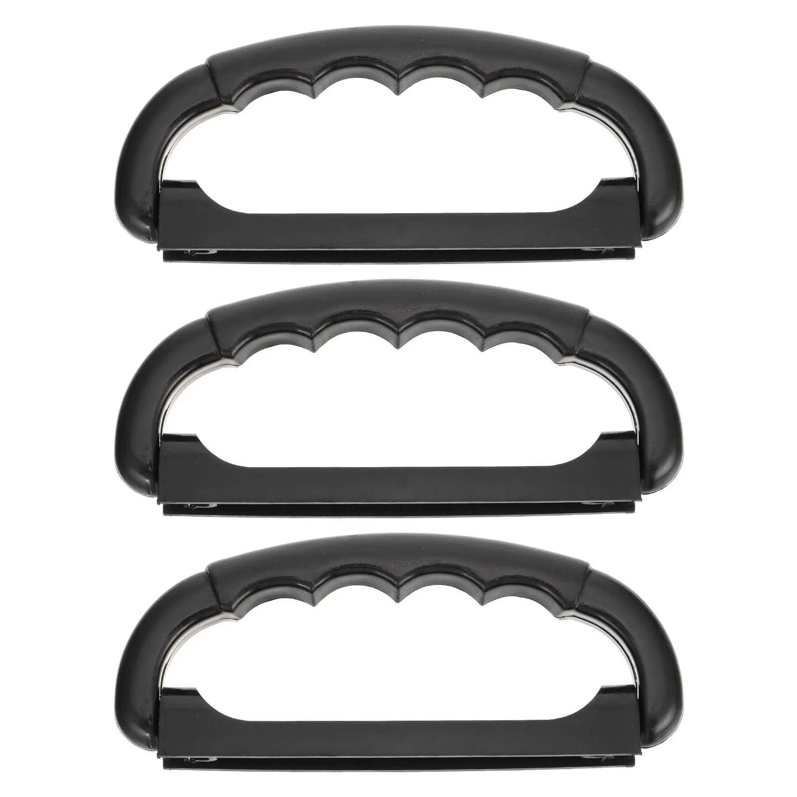 

3pcs Case Foldable H les Plastic Knobs Black Storage Accessories 8kg Capacity Sturdy Hidden Design Easy