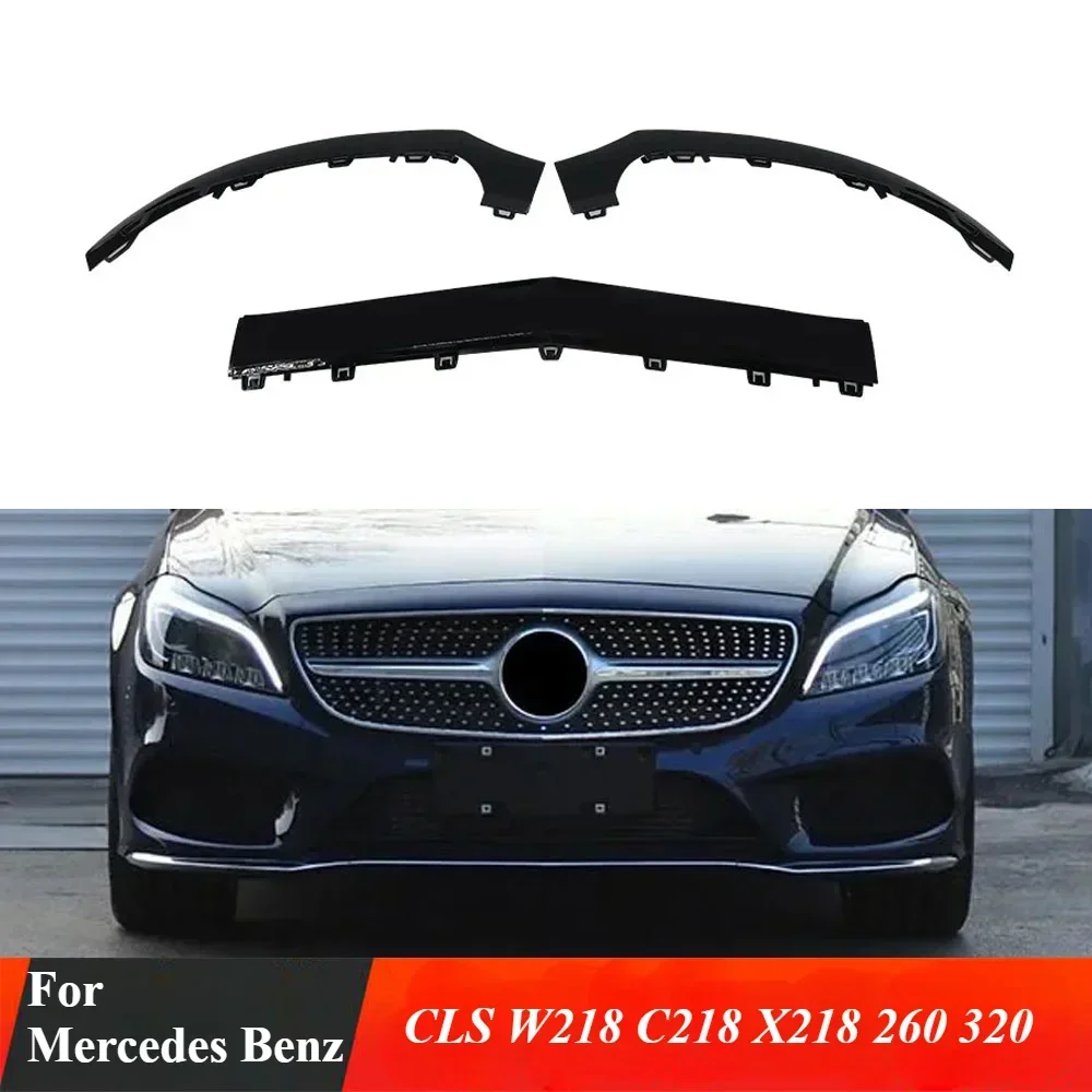 Front Spoiler Diffuser Chrome Chromium Bumper Lip for Mercedes Benz CLS W218 C218 X218 260 320 Splitter Diffuser Body Kit Tuning