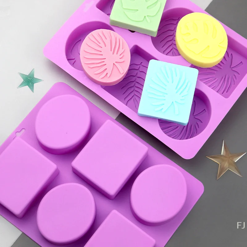 

[YU]6 Cavities Palm Olive Leaves Shape Silicone Soap Mold DIY Handmade Cake Soap Molds Palm Leaf Soap Craft Molds