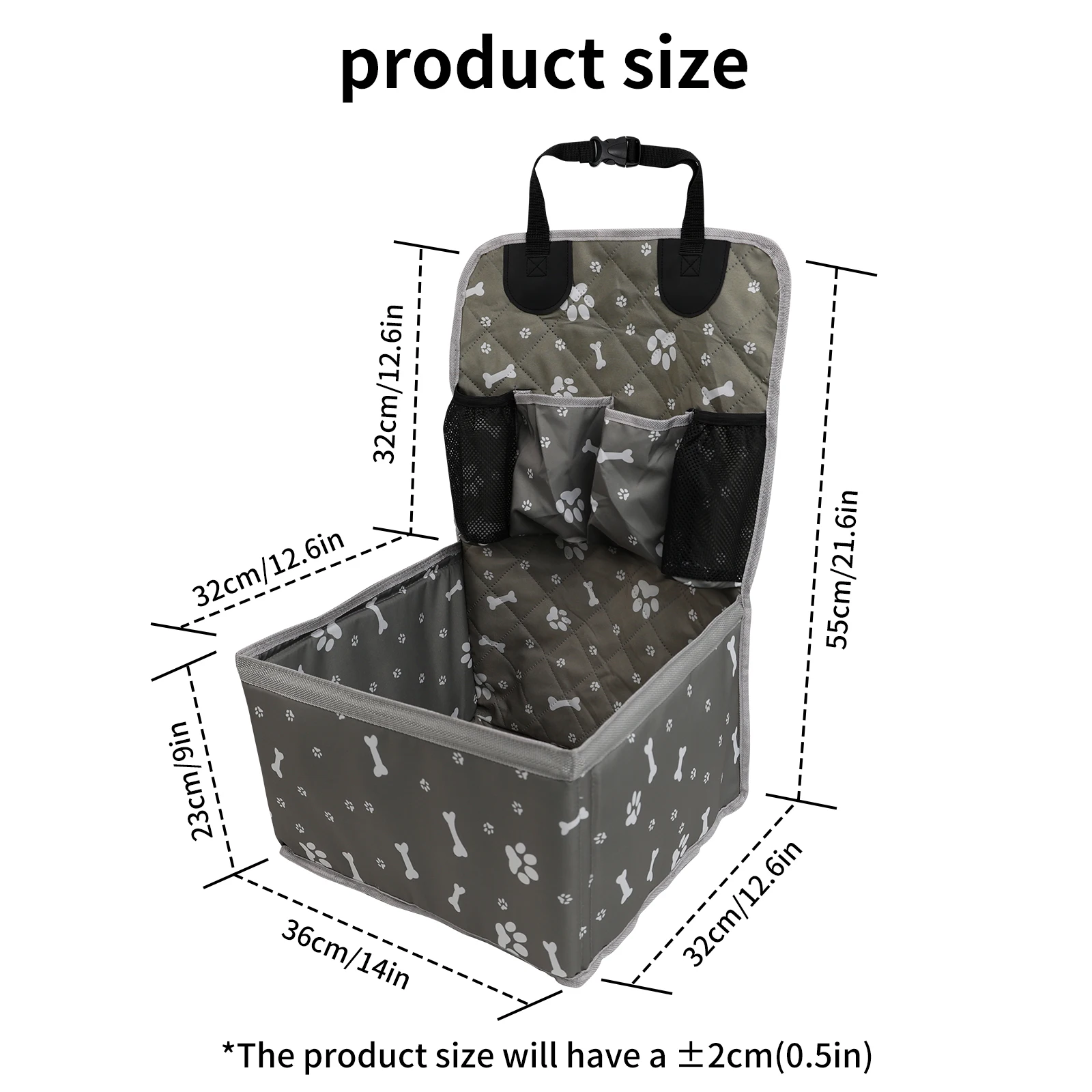 المحمولة الكلب سيارة الداعم مقعد الناقل للكلاب الصغيرة المتوسطة سلامة السفر سلة الحيوانات الأليفة مع تخزين المقعد الأمامي حامل حيوانات أليفة للكلاب