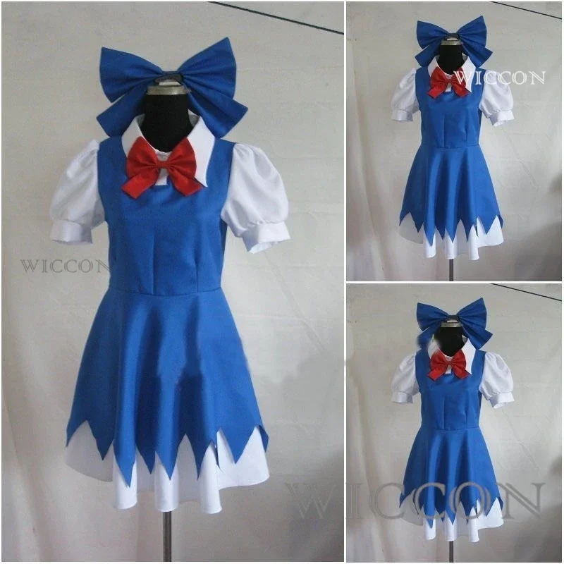 Anime Touhou Project Cirno Cosplay The Embodiment of Scarlet Devil Cirno With Headwear Cosplay Costume