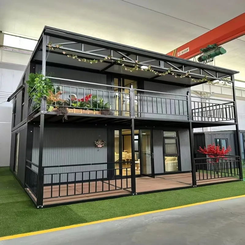 Cost‑Effective Modern Duplex 2‑Storey Detachable Prefabricated Mobile Home, Cozy House With Balcony