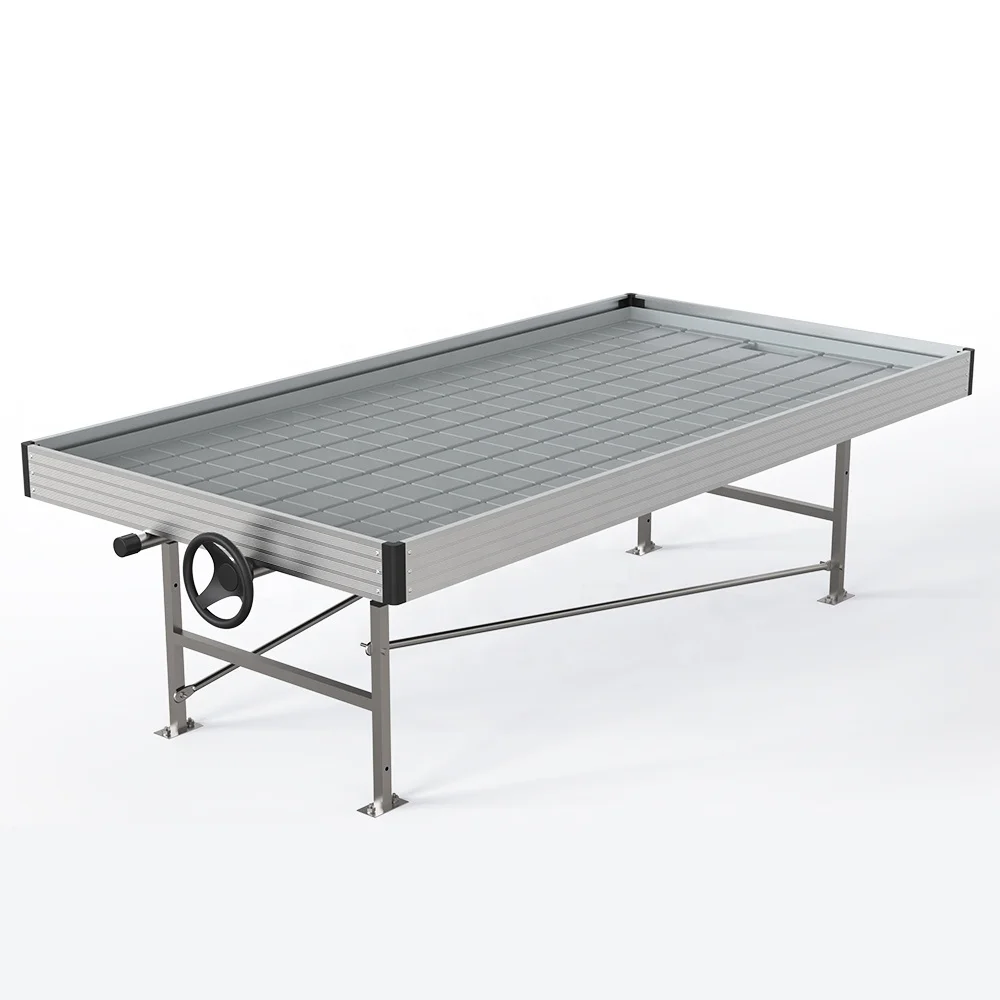 

Hydroponic Flood Drain Tray Stand 4x8 Feet Flood Tables Low Height Grow Table With Caster Wheel