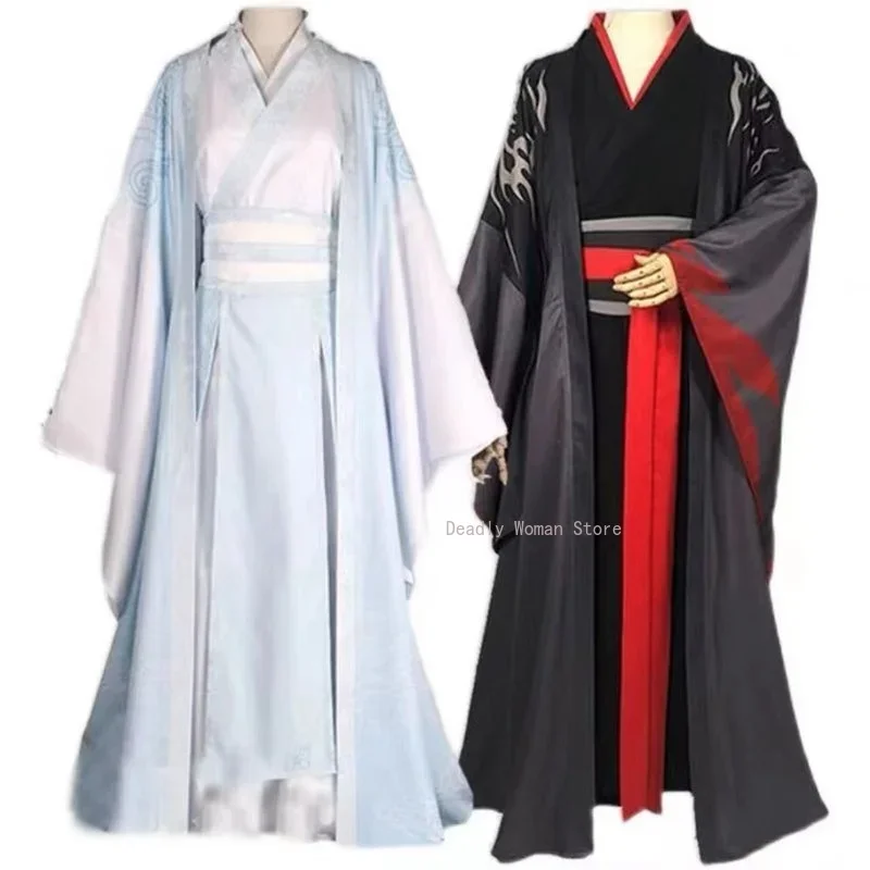 Anime Grandmaster Demonic Cultivation Cosplay Mo Dao To Shi Wei Wuxian Cosplay Jiang Cheng Lan Wangji Costume Hanfu