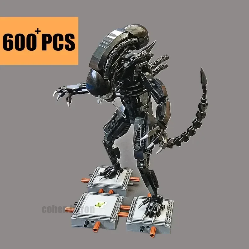 600PCS Prometheus Aliens Xenomorph Mecha Model Building Blocks Bricks Toys Birthday Christmas Gift Set