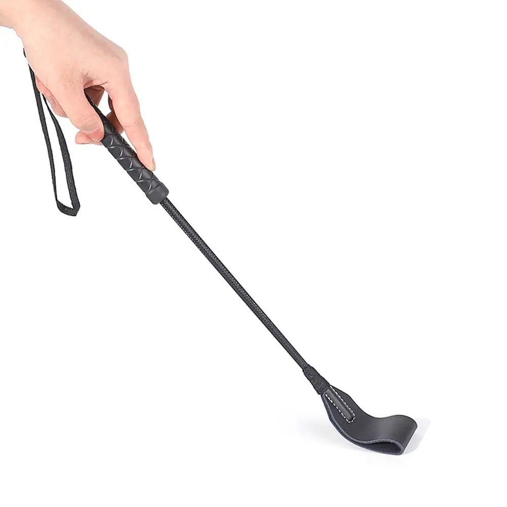 1Pcs Durable Portable Horse Whip With Handle PU Leather Equestrian Training Pointer Racing Riding Crop Lash Supplies