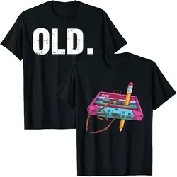 Vintage Cassette Tape Pencil 70's 80's 90's Music Mixtape T-Shirt Old Funny 40th 50th 60th 70th Birthday Gag Gift Graphic Tee