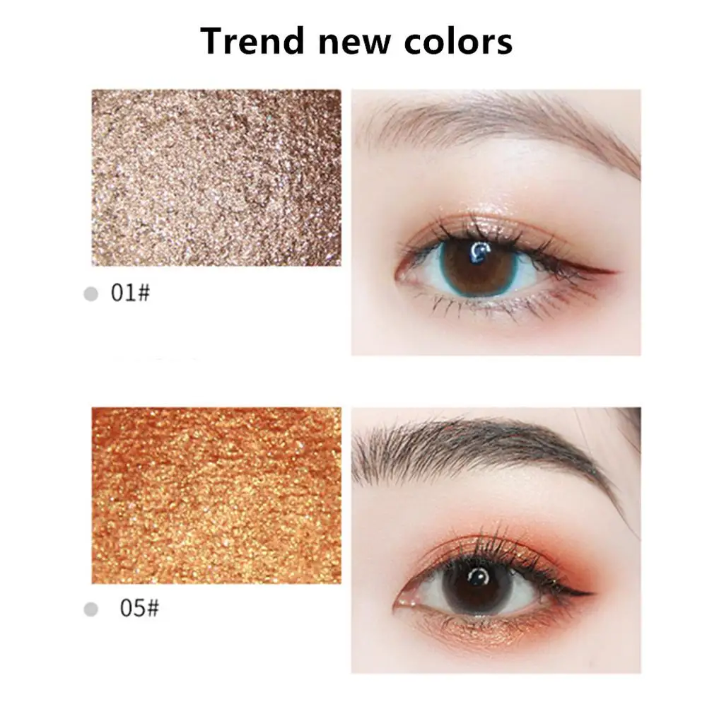 NOVO シャドウ グリッター アイシャドウ 持続性のあるシングルフィンガーチップアイシャドウ 新しいトレンドカラー シマーメタリックアイメイクアップ化粧品
