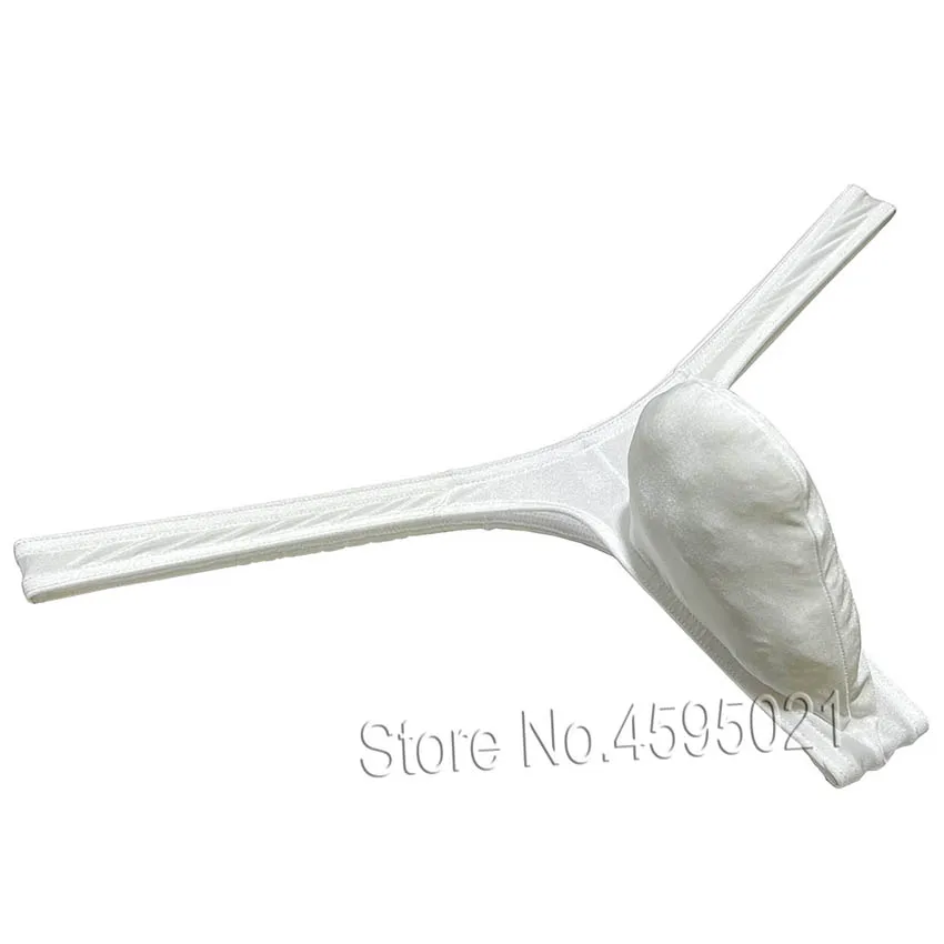 

JAXFSTK Sexy G-string Men's Thong Underwear Enhancing Pouch Male Bikini String Brief Slip Shining Beach GYM Silky