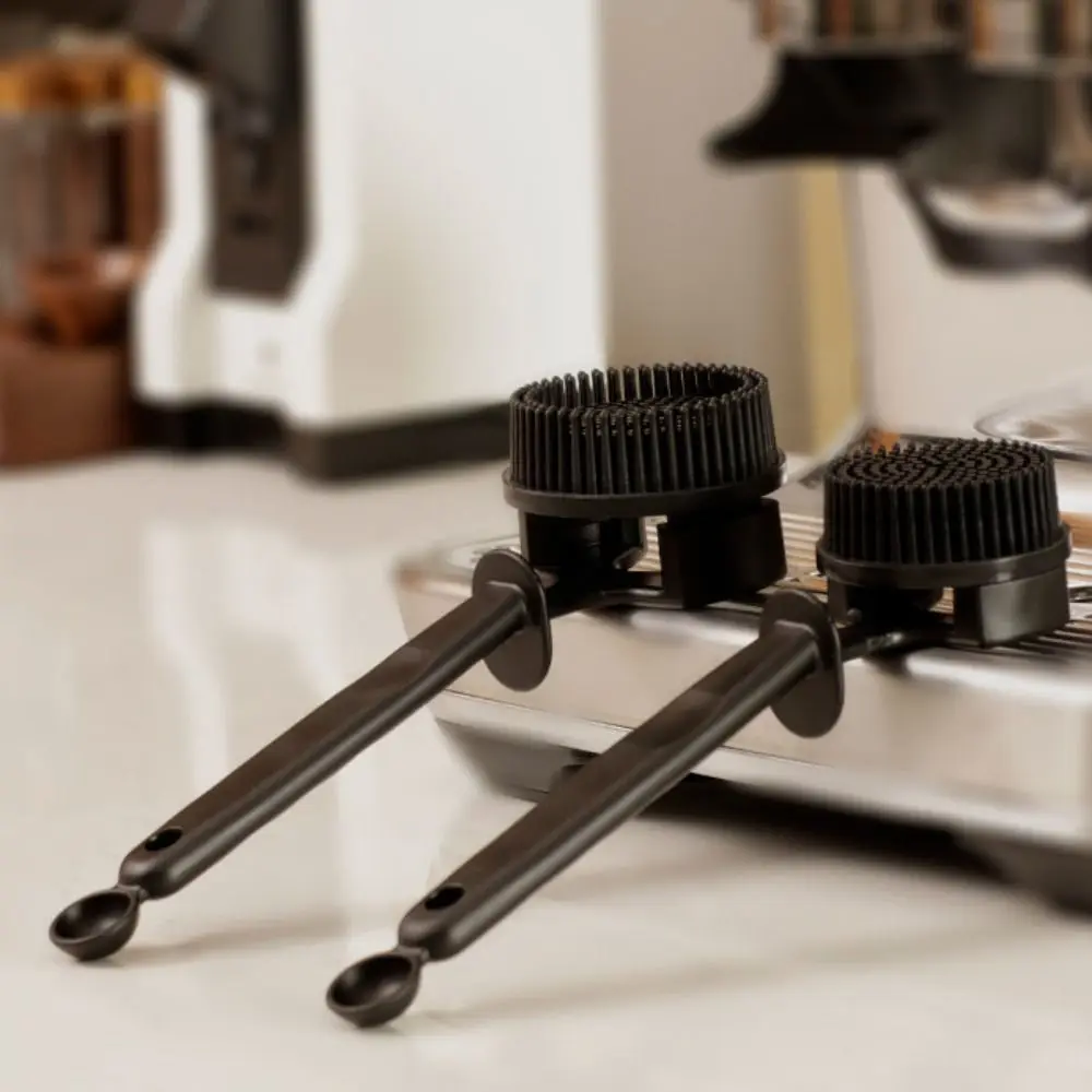Removable Coffee Machine Brush 51/58mm Silicone Brush Espresso Group Head Cleaner Durable Long Handle Coffee Maker Cleaner Cafe