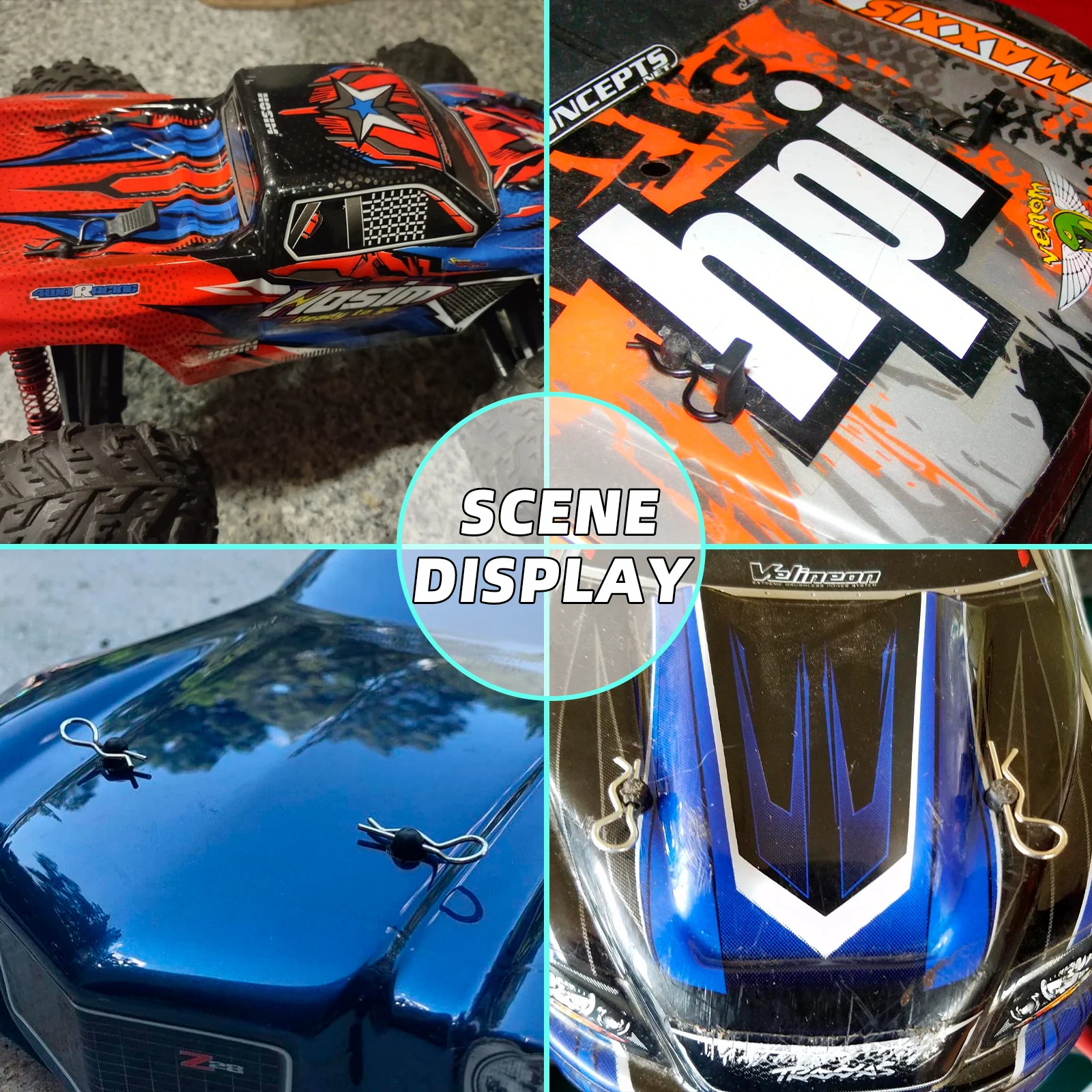 RC固定シェルボルトシェルバックル自動車部品＆アクセサリー RC1/10 1/12 1/14 1/16 1/18トラクサスHSPレッドキャットRC4WDタミヤアキシャル用
