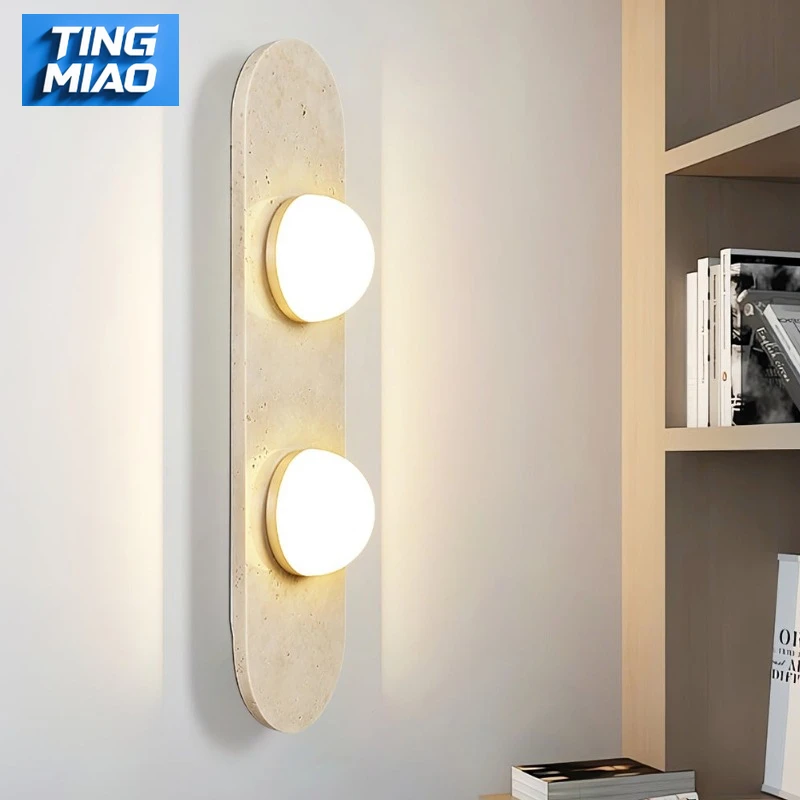 

Creamy Zen-style Bedroom Bedside Wall Lamp Designer Living Room Lattice Background Room Staircase Corridor Long Wall Lamp