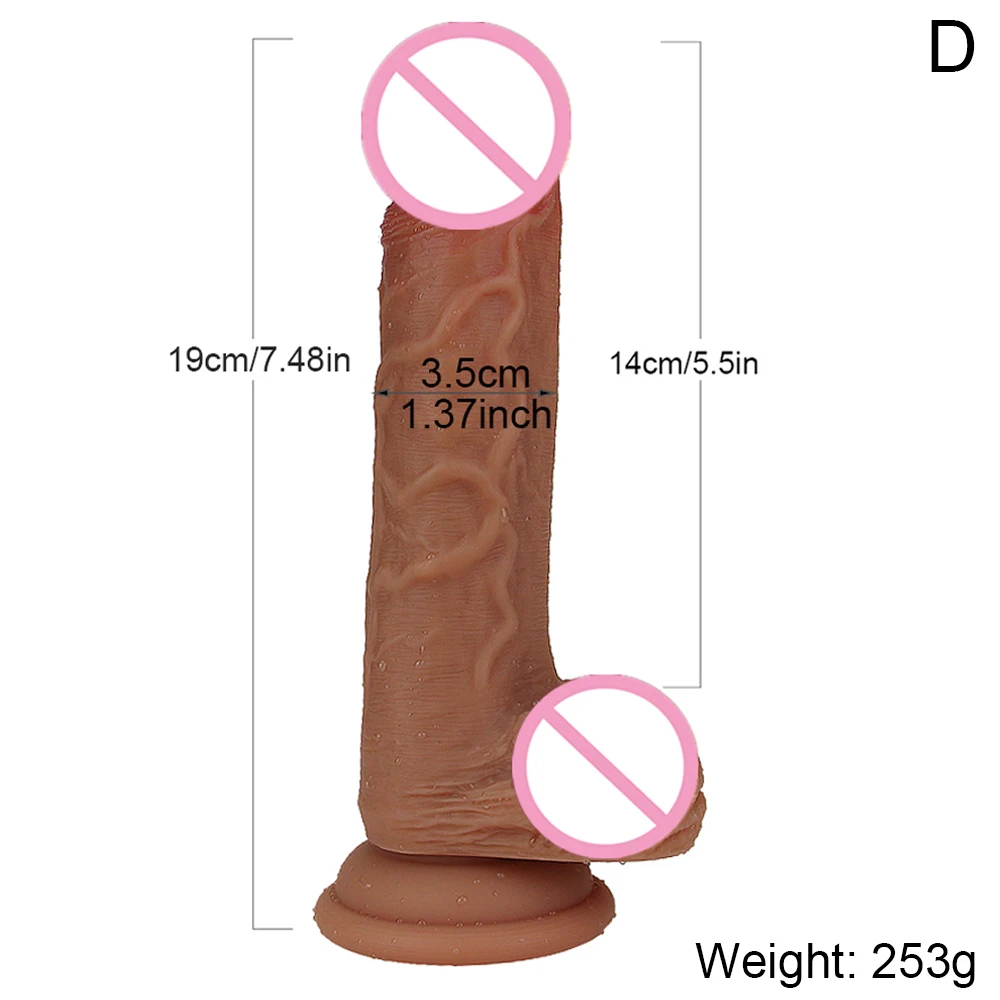 Skin Feeling Realistic Penis Soft Sexy Huge Dildos Female Masturbators Double Layer Silicone Suction Cup Anal Sex Toys For Women