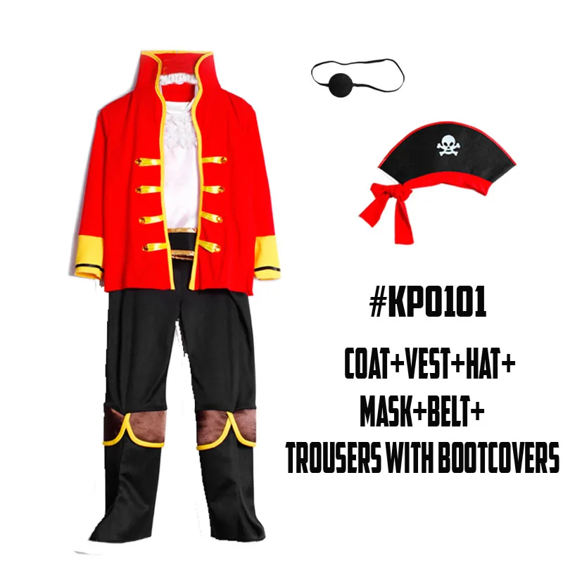 Piraat Kostuum Pak Cape Kids Halloween Jongens Meisjes Cosplay Verjaardagsfeestje Captain Jack Unieke Grappige Gift