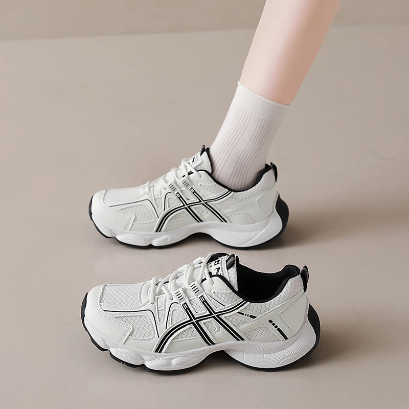 Women Casual Sneaker Comfortable Breathable 2026 New Brand Woman Platform Shoes Classic Stripe Designer Shoes Trend Sneakers view 2