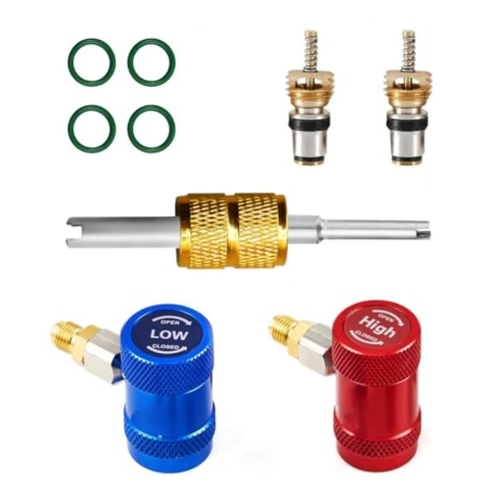 

AC Charging Diagnostic Kit Recharge Kit 8.3*6.3*6.1cm AC Charging Adapter Brass Construction High Pressure Coupler