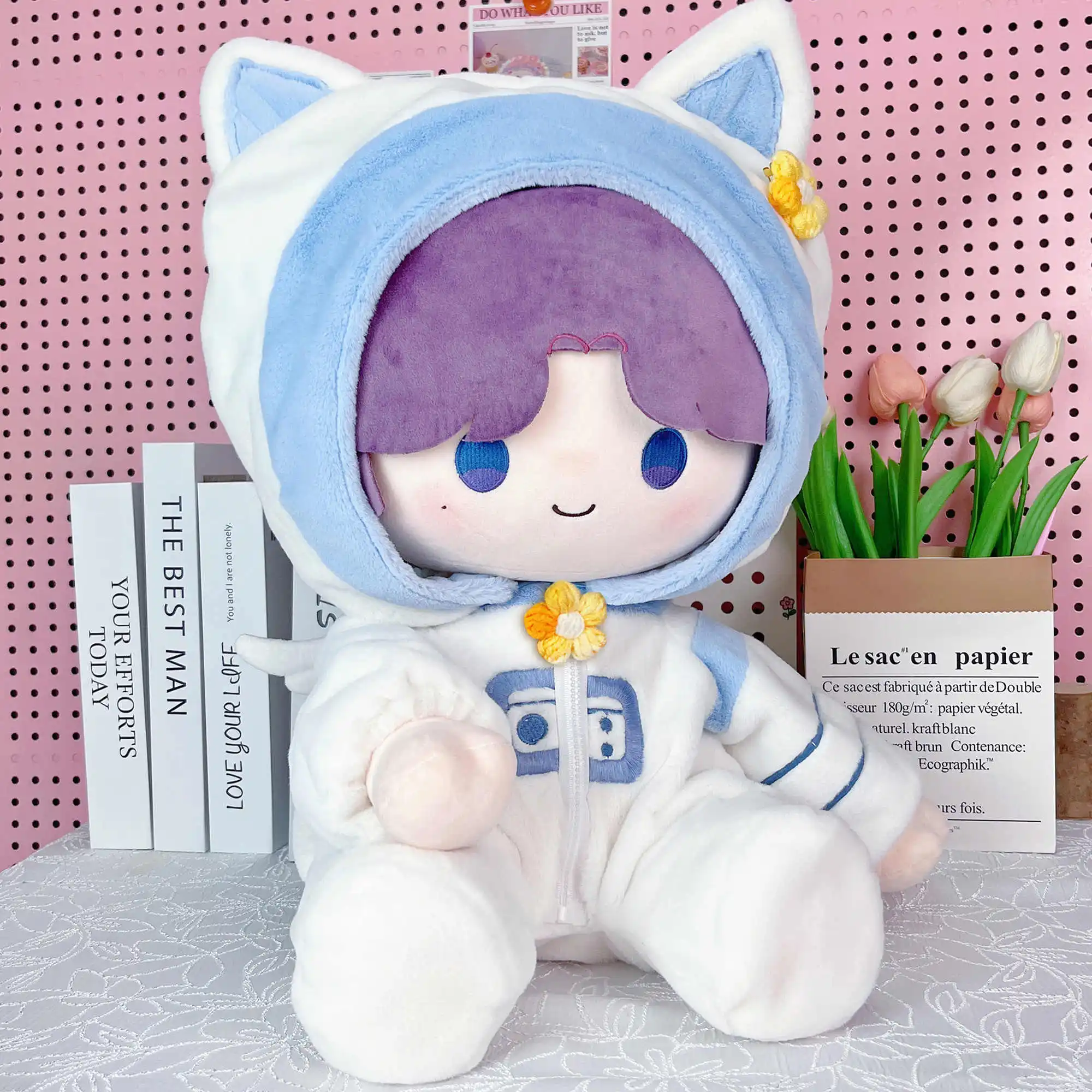 40cm Doll Clothes Love and Deepspace Rafayel Zayne Xavier Space Dreamer Cat Suit Plush Doll Accessories Anime Toy Kids Gifts