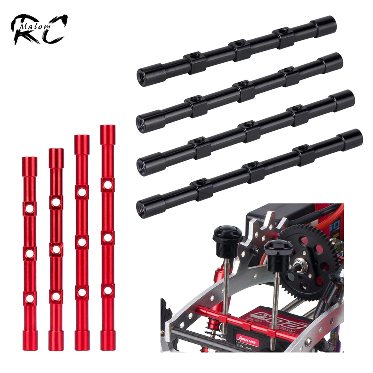 1/4Pcs Aluminum Body Mount Braces 67/70/75/78mm with M3 Hole for 1/10 RC SCX10 TRX4 90046 Gspeed LCG Rigs Sporty Comp Builds DIY