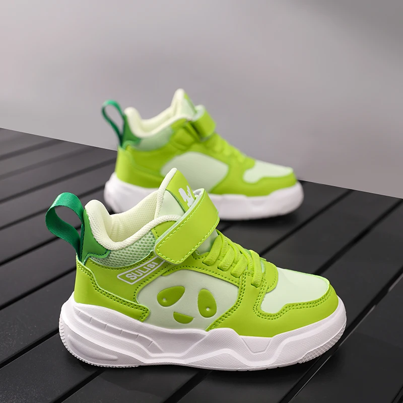 New Boy Girl Outdoor Running Casual Sneakers Leather Kids Board Shoes Toddler Sports Shoes Soft-Soled Children Walking Footwear