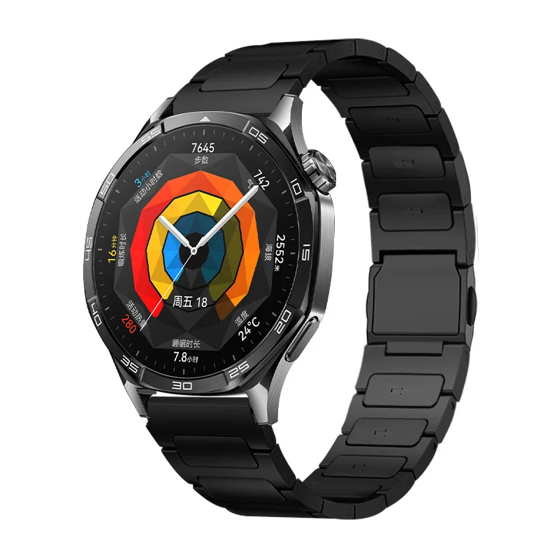 22mm Titanium Strap for Huawei Watch 5 GT6/5 Pro GT6/5 46mm Universal  Bussiness Titanium Magnetic Wrist Band for Huawei GT6 5