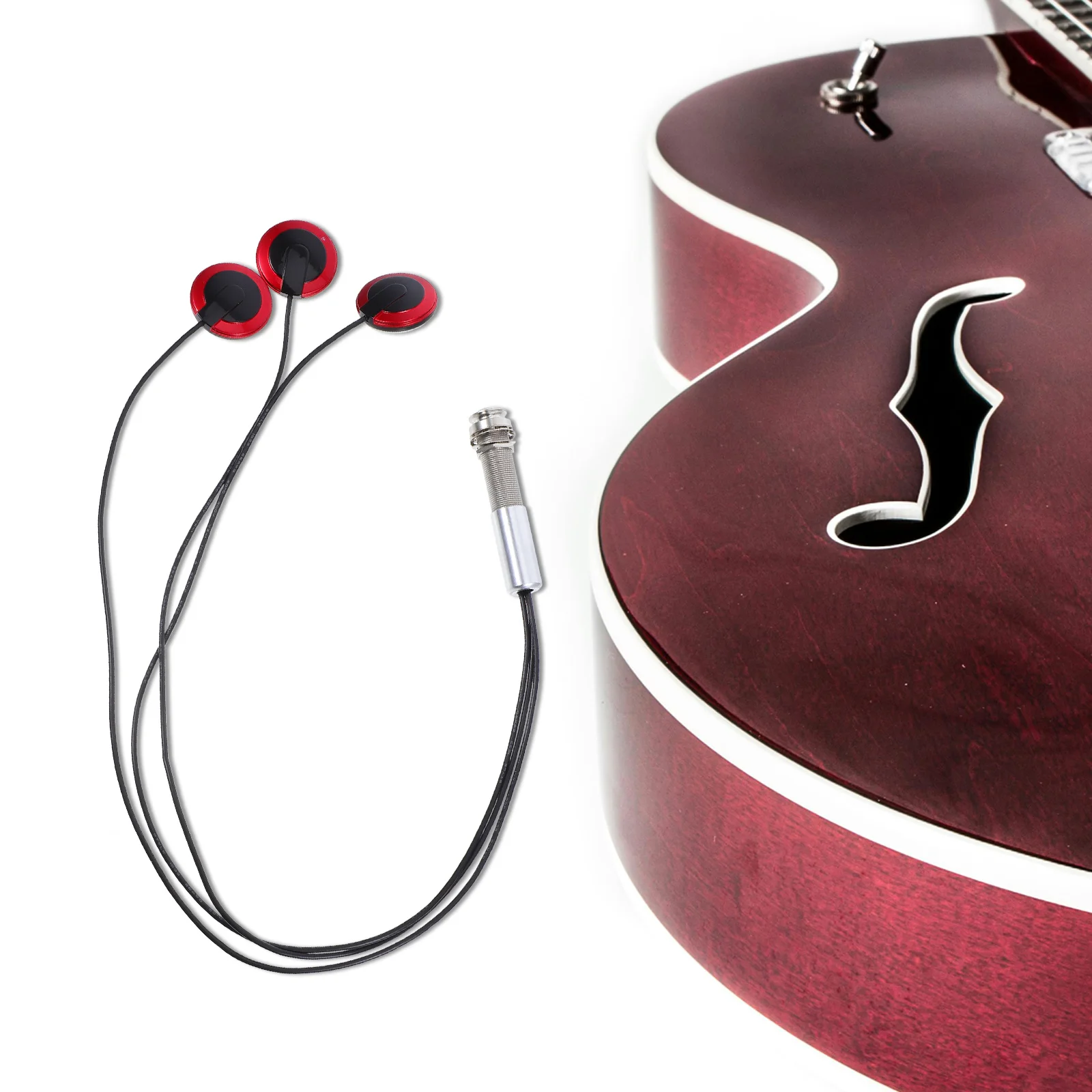 

High Sensitivity Guitar Pickup Self Adhesive Piezo Transducer for Guitar Kalimba Ukulele Banjo Reliable Sound Pickup Replacement