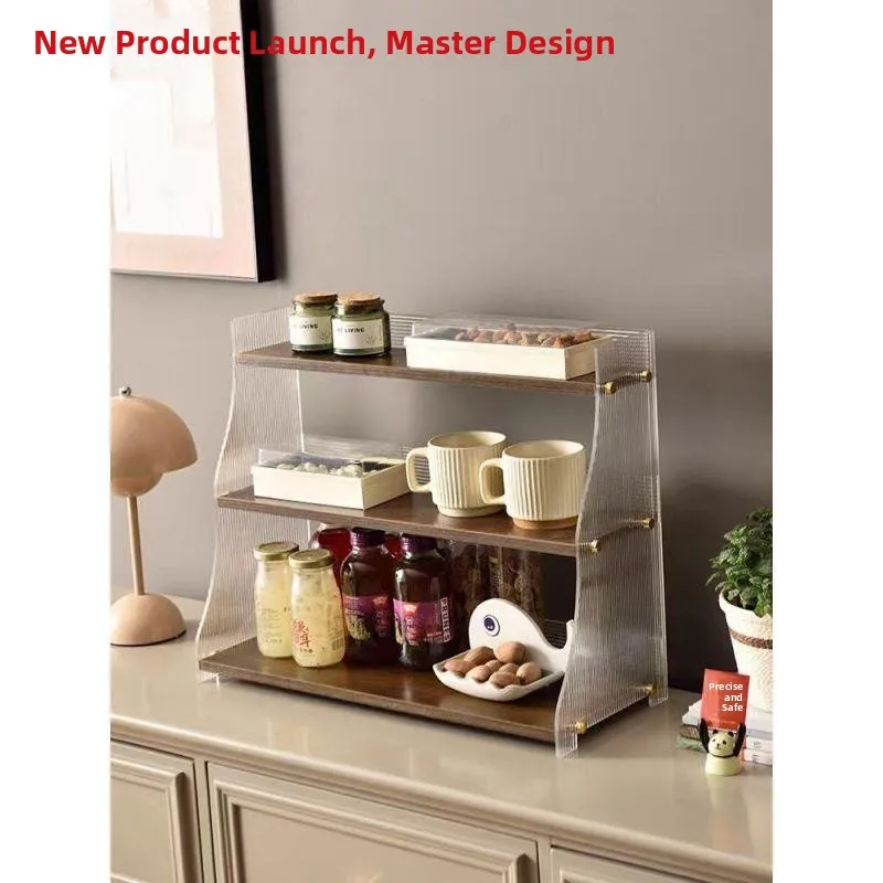 

Acrylic Storage Rack Coffee Cup Water Cup Organizer Multi-layer Desktop Space Saving Shelf Home Organization Jewelry Box