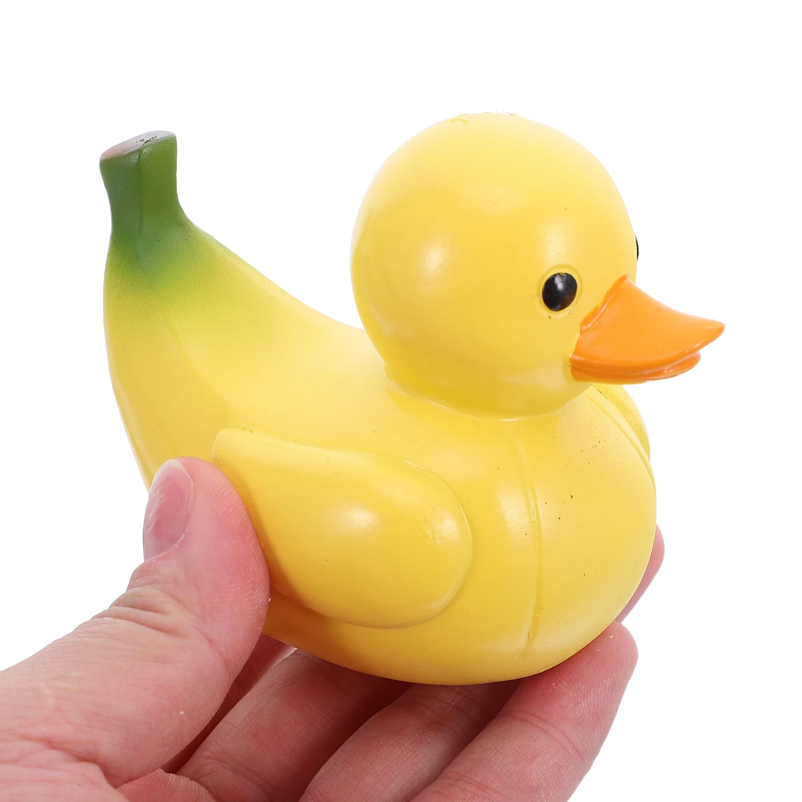

Banana Fruit Duck Ornaments Creative Animal Sculpture Statue for Car Shaped Decor Resin Item