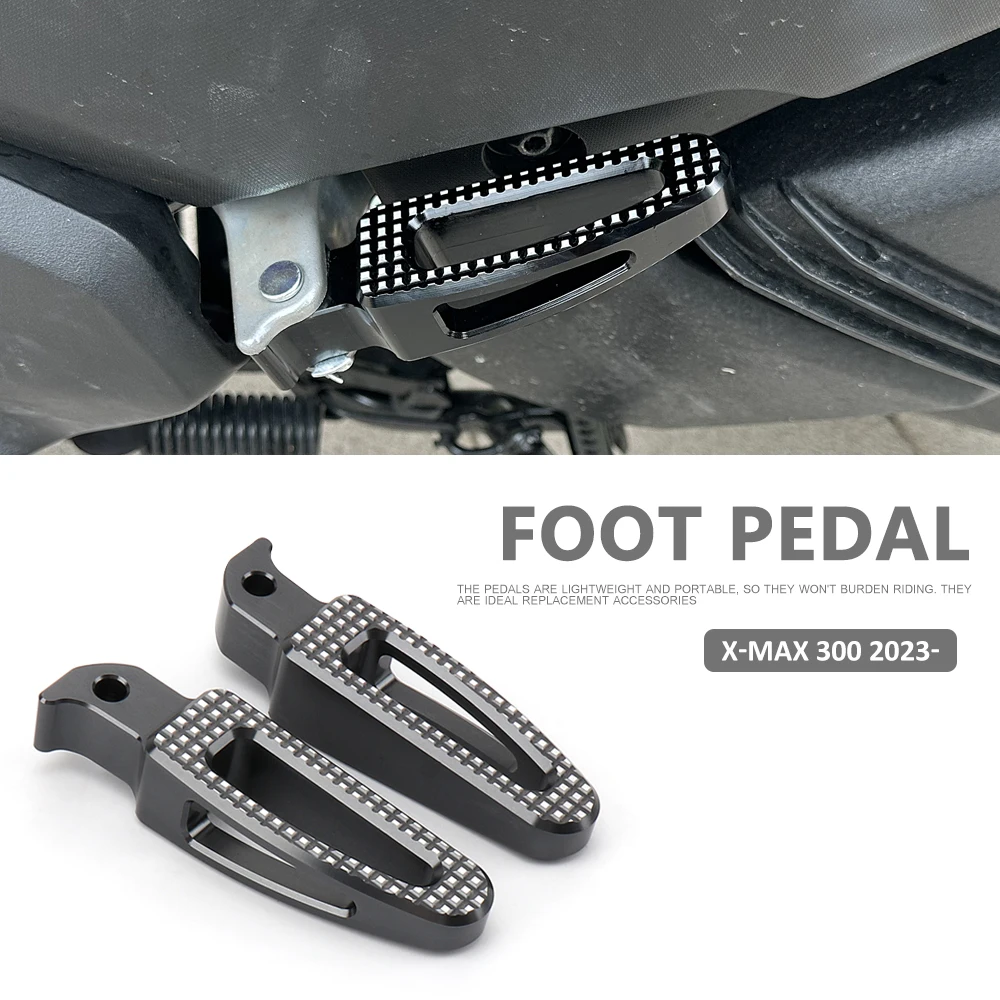 

New Rear Foot pegs Motorcycle Accessories Foldable Foot Peg Pedals For YAMAHA X-MAX 300 XMAX 300 XMAX300 X-Max 300 2023 2024