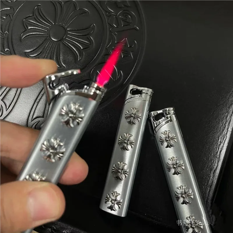 

Metal Grinding Wheel Inflatable Lighter Retro Handmade Portable Lighter Light Luxury Fashion Exquisite Gift For Men And Women