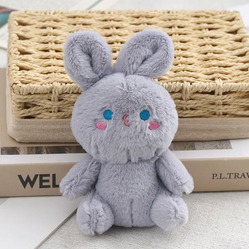 12cm New Super Soft Cute Cartoon Rabbit Kawaii Bunny  Keychain Pendant Sweet Fashione Soft Birthday Christmase Couple Gift