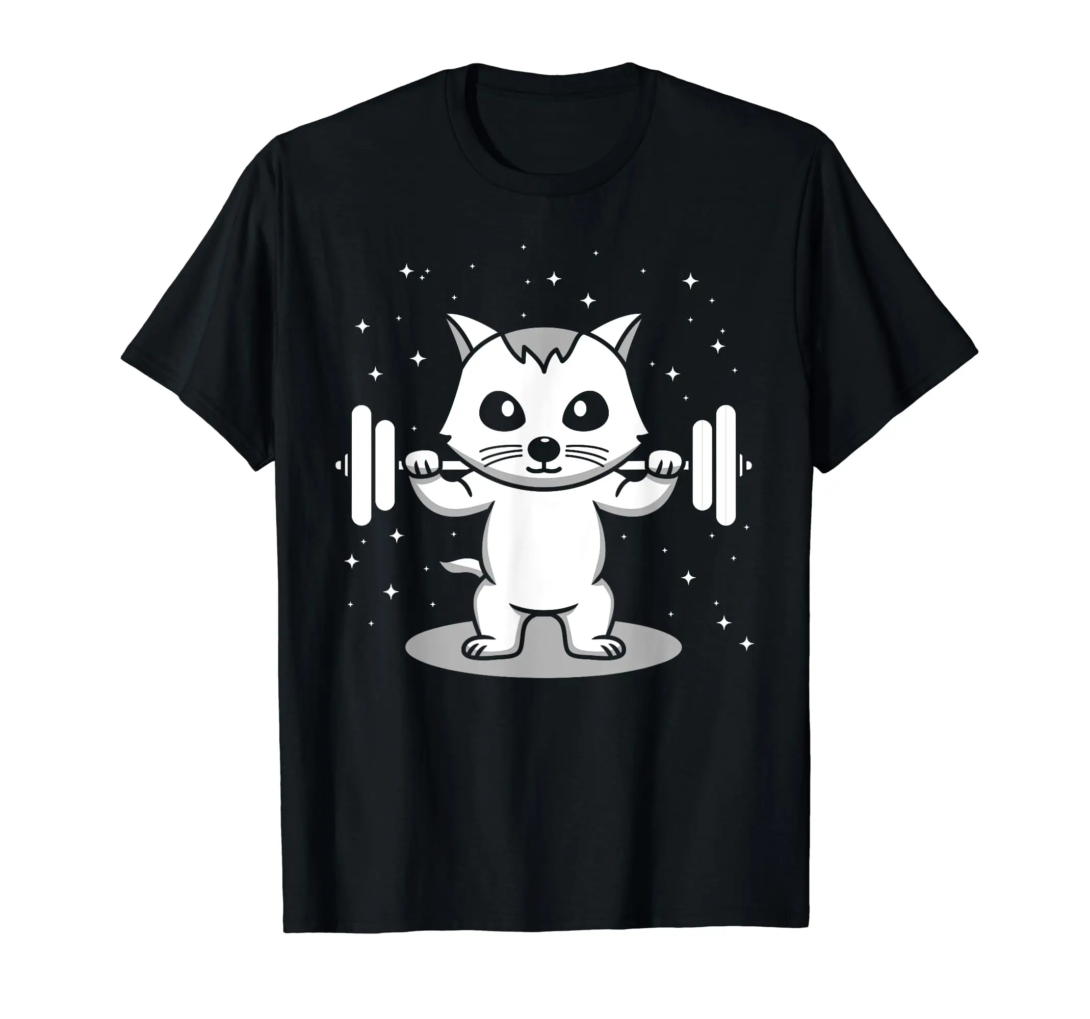 

Cat Squat Powerlifting T-Shirt for Men Short Sleeve Cotton Daily Travel Summer Breathable Round Neck Sports Fashion