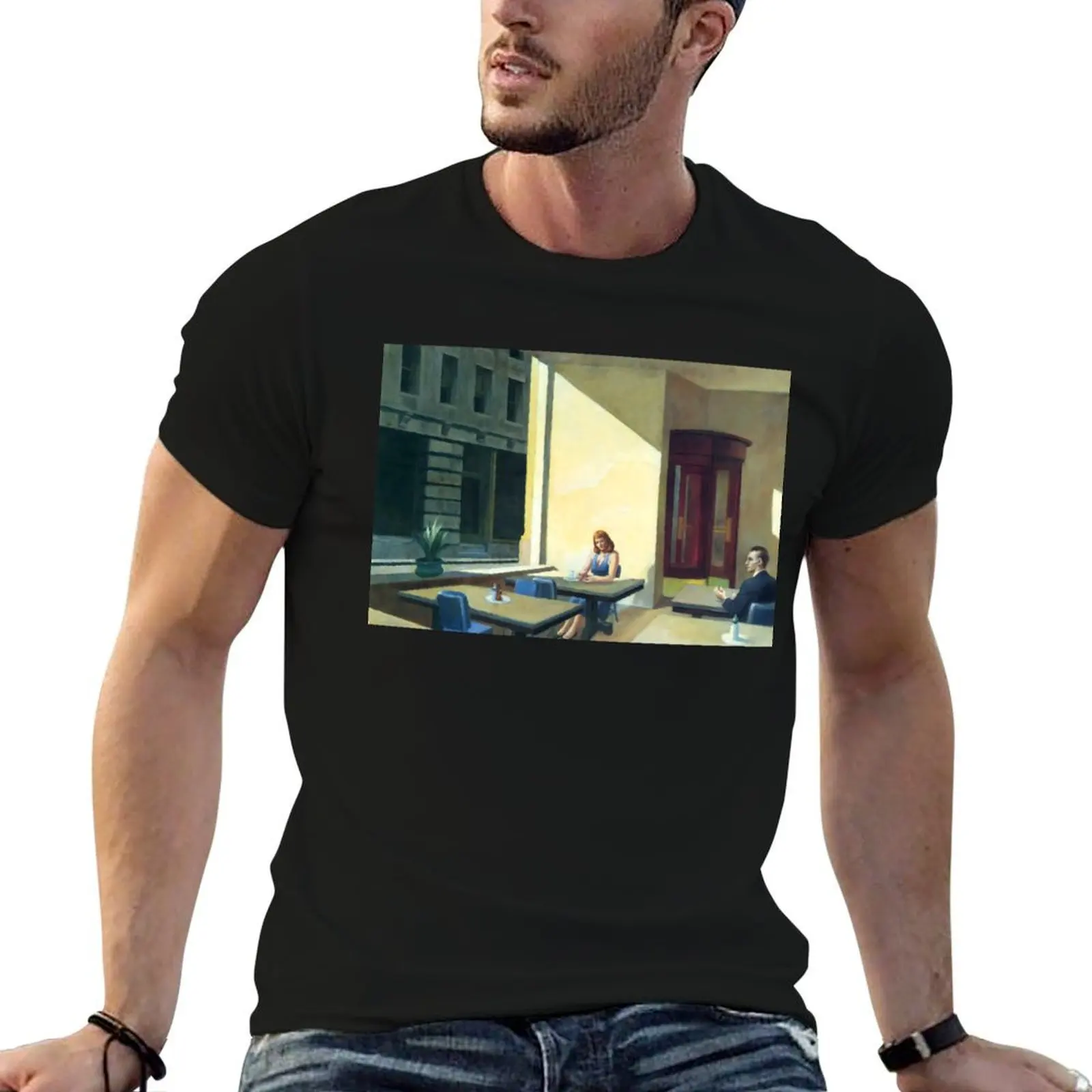 

Edward Hopper T-Shirt t shirts for man graphic funny anime t shirts for man man t shirt cotton high quality T-shirt