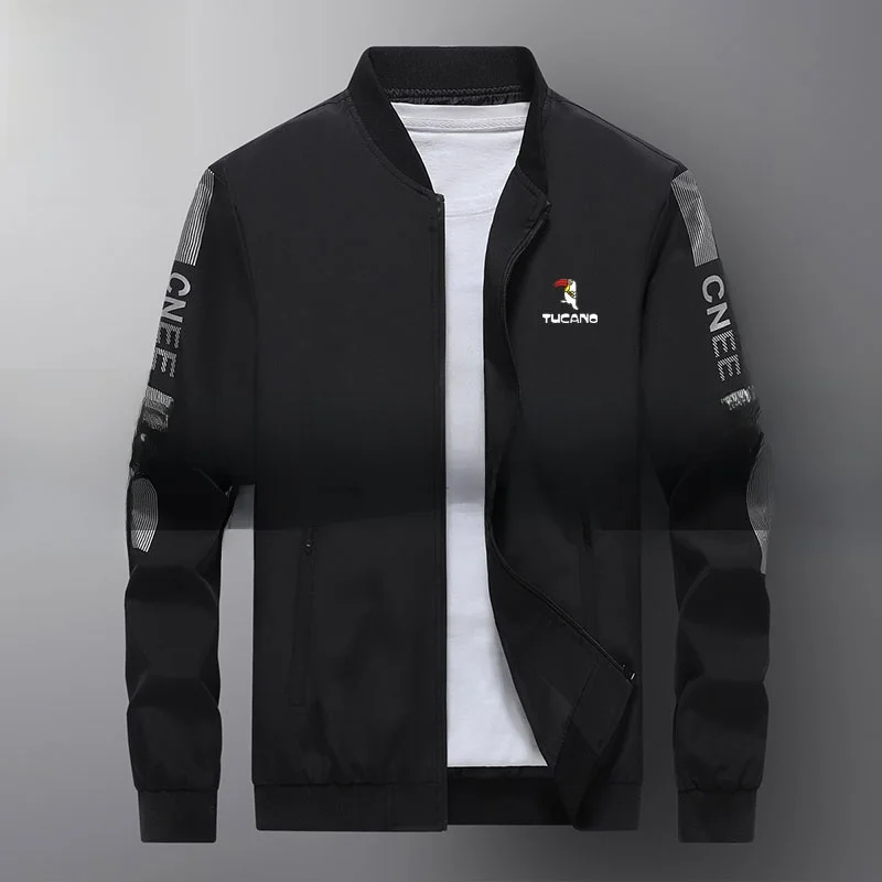 

Spring Autumn Slim Fit Men's Jaet Casual Thin Outerwear Busin Versatile Youth ular Long Sve Zipper Closure Coat