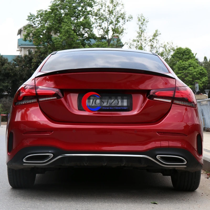 

Для Mercedes Benz A Class W177 2019 20 21 22 23 A180 A200 A220 A160 A250 A35 Седан 4-дверная задняя крышка багажника Автомобильный спойлер Крылья Часть