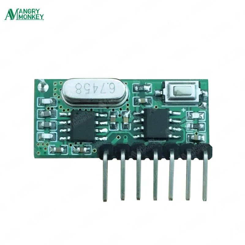 1 set RF module 433 Mhz Wireless Receiver and Transmitter Receiver Learning Code 1527 4Ch with antenna For Arduino uno DIY kit
