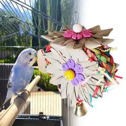 Juguete de madera colgante para loros y periquitos – Escalada y entretenimiento