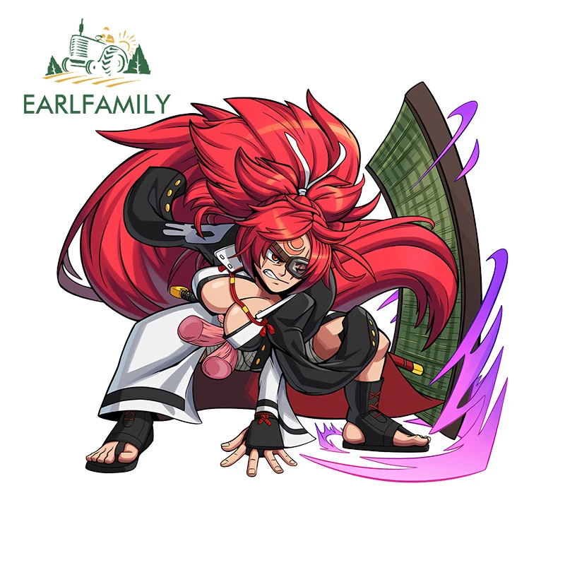 EARLFAMILY Baiken Guilty Gear Strive Car Stickers Fighter Breasts Boobs Hero Car Accessories Scratch Proof Laptop Graphics