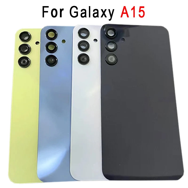 Housing Cover For Samsung Galaxy A15 Back Battery Cover Housing Door Case Replacement Parts With Camera Lens Phone Shell