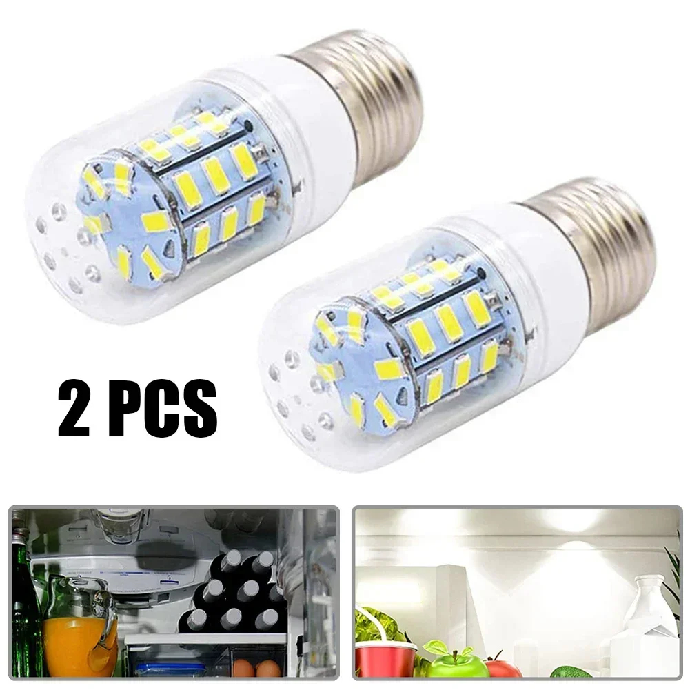 

2pcs E27 LED Light Bulb 5W Refrigerator Corn Bulbs Replace PS12364857 AC220-240V White Lamp For Fridge