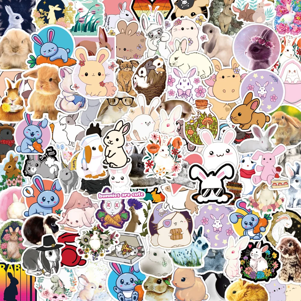 

10/30/50Pcs Cute Cartoon Rabbit Diary Decorative Stickers Scrapbooking Label Diary Stationery Album Phone Journal Planner