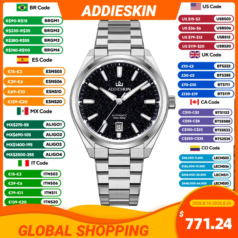 Luxury Watch It - ADDIESKIN K010 Japan Miyota9015 Kalender Automatische