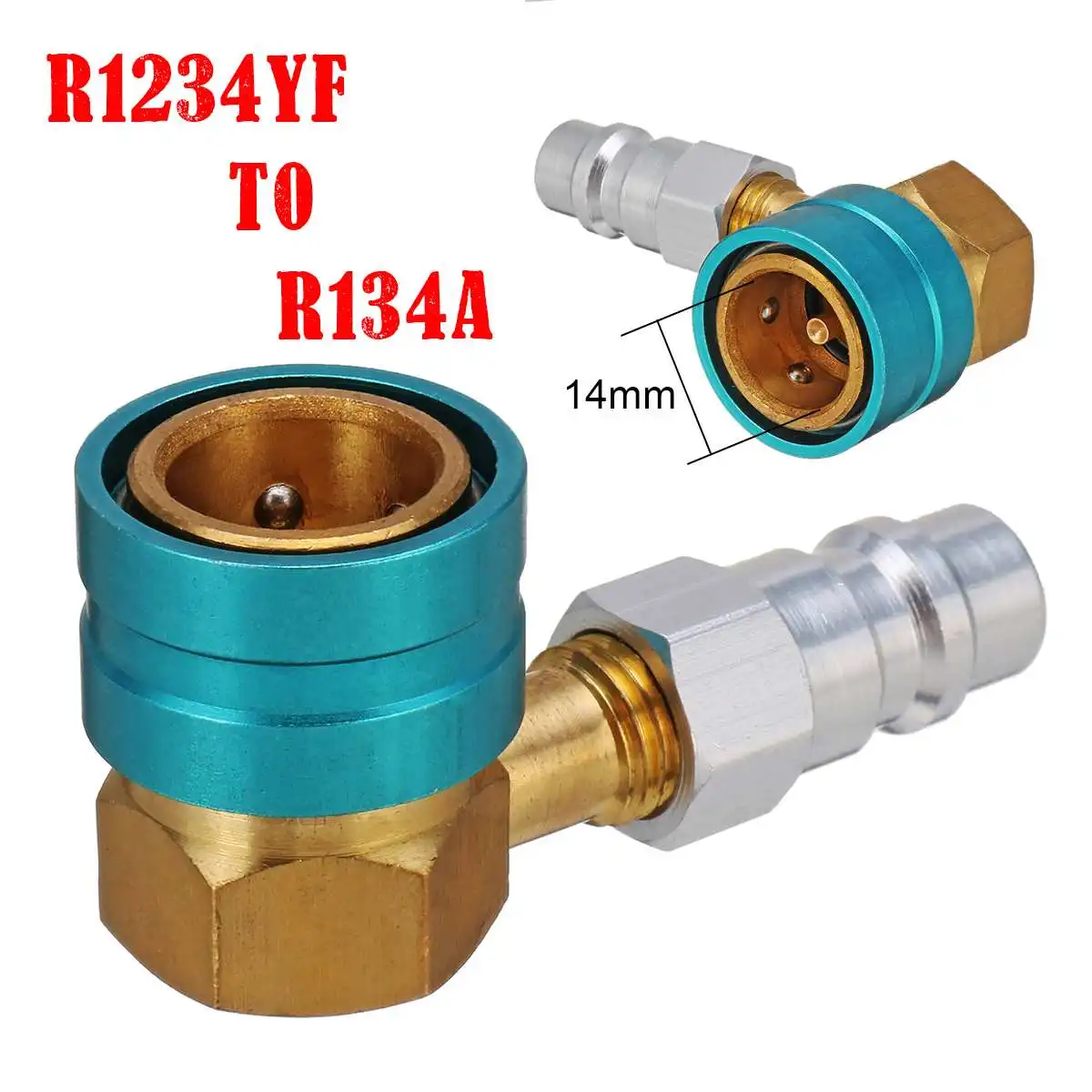 R1234Yf - R134A Low Side Refrigerant Plus Fluorine Quick Coupler Coupler Adapters Car Air-Conditioning Fitting