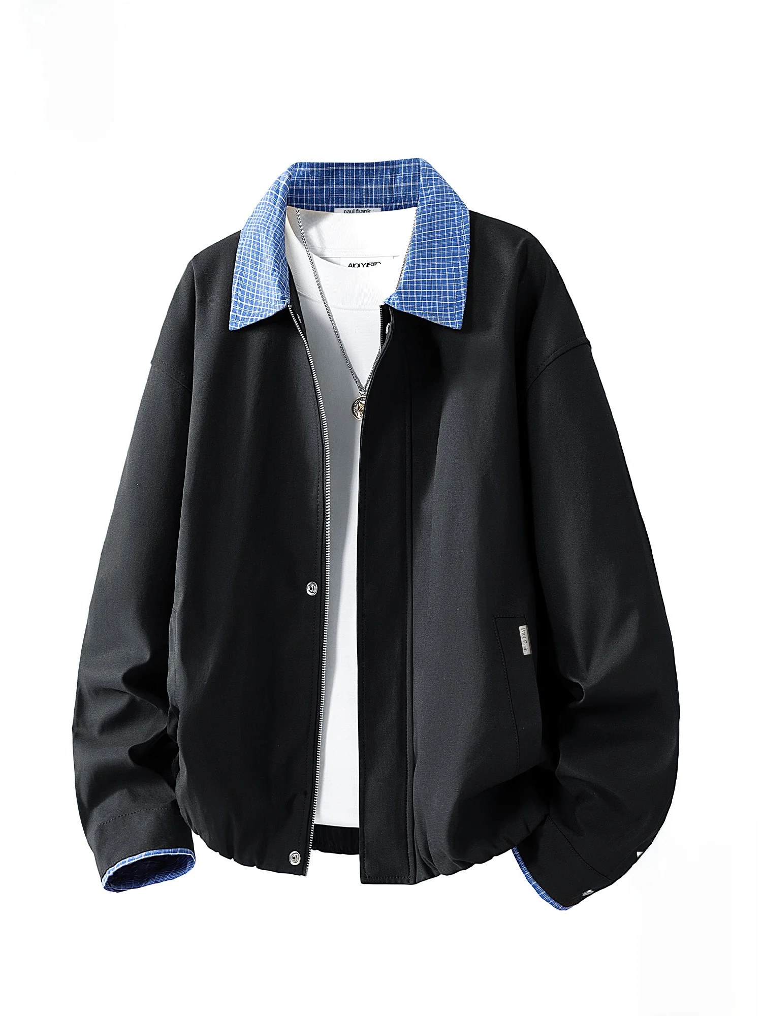 

Мужская свободная повседневная куртка Paul Frank в клетку с цветными вставками и воротником, верхняя одежда для молодежи на зимний сезон, модная, из полиэфирного волокна