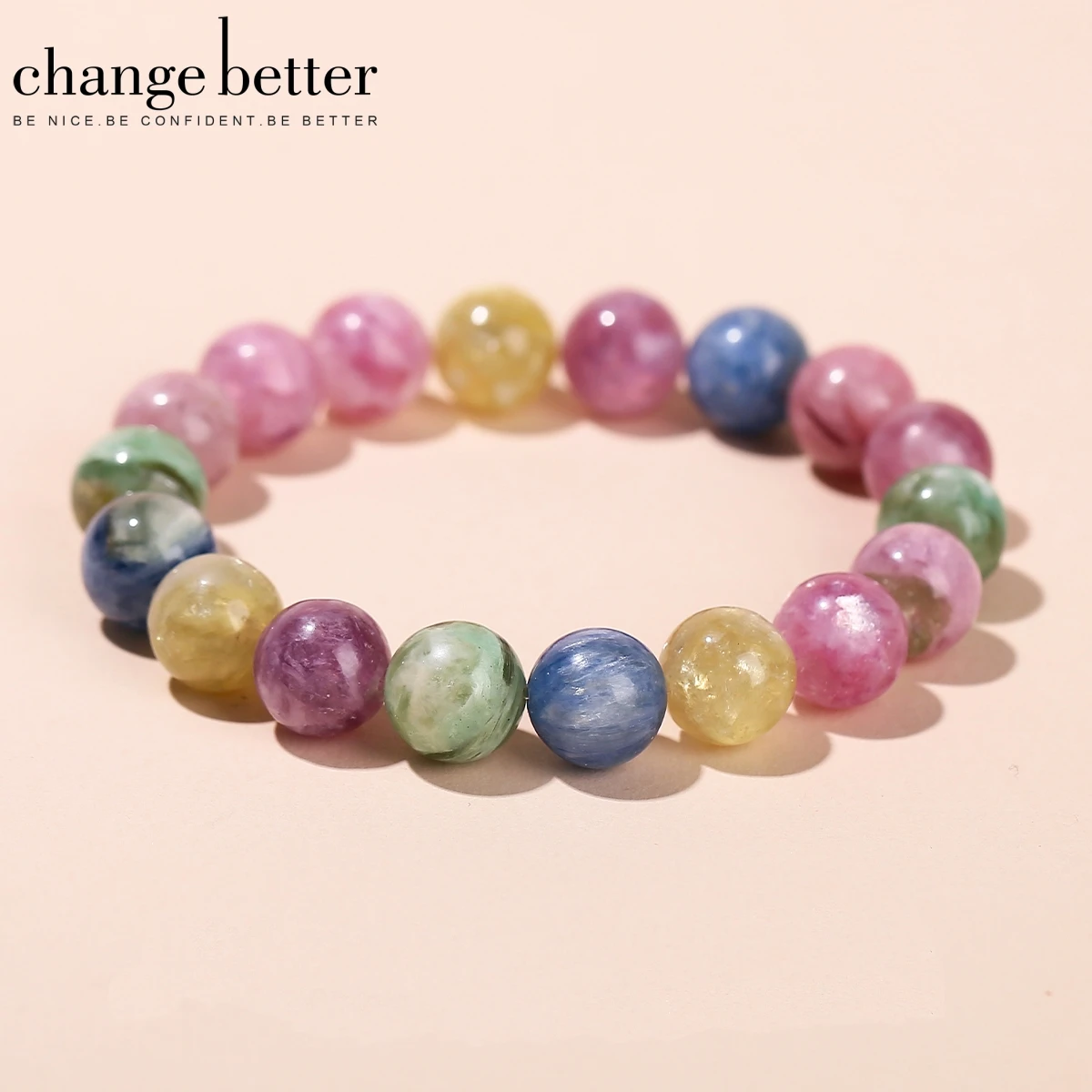 

Natural Candy Color Quartz Round Bead Bracelets Women Minimalist Single Circle Stretch Reiki Healing Bracelets Fashion Jewelry