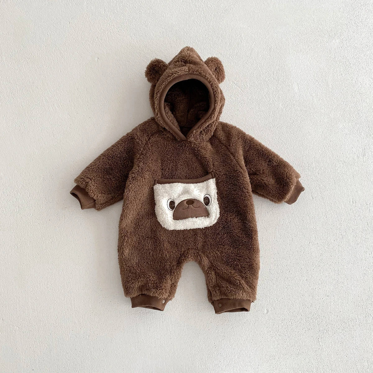 Autumn And Winter Baby Boys Girls Romper Infant Thickening Warm Jumpsuit With Hat 0-2 Years Old Newborn Baby Bodysuit  127