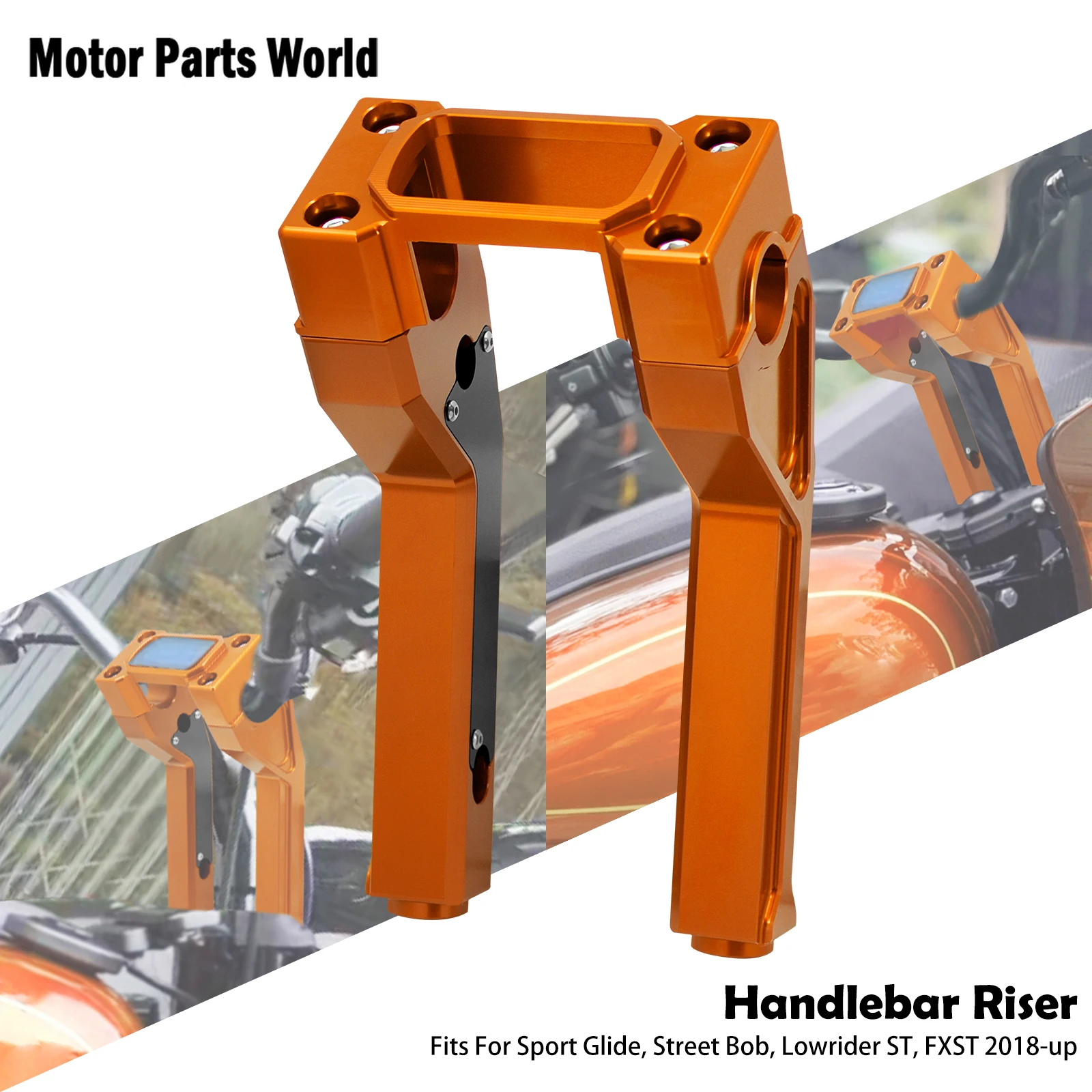 

8'' Handlebar Riser Digital Handle Bar Motorcycle Clamp Risers For Harley Softail Sport Glide FLSB Street Bob FXBB 2018-Later