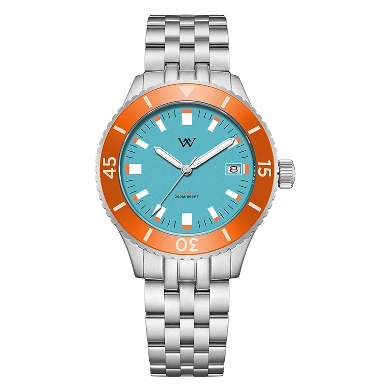 WM Watch 2565 Automatic Mechanical Watch Men Sapphire AR Coated 200M Water Resistant Ceramic Bezel Welly Merck Watches 203M-WM