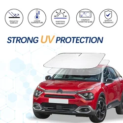 Windshield Sun Shade For Citroen C4 Sunshade Sun Visor Protector Foldable Blocks UV Rays Keep Your Car Cooler