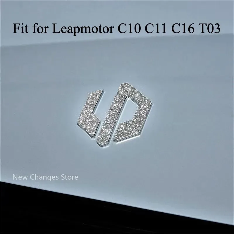 

For Leapmotor C10 C11 C16 C01 B10 T03 Front Emblem Diamond Glitter Sticker Steering Wheel Emblem Personalized Decorative Sticker
