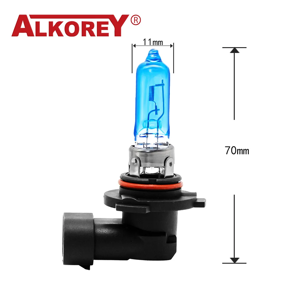 ALKOREY 2 ชิ้น 9005 HB3 12 โวลต์ 65 วัตต์ 5000 พัน Super White แก้วควอตซ์ Xenon ไฟหน้ารถหลอดไฟฮาโลเจนหมอกหลอดไฟอัตโนมัติ